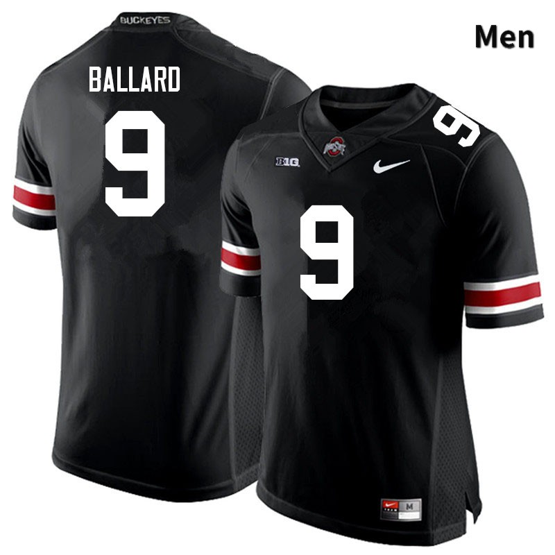 Ohio State Buckeyes Jayden Ballard Men's #9 Black Authentic Stitched College Football Jersey